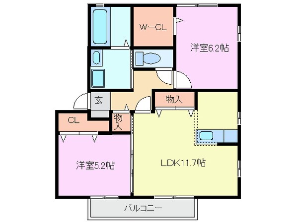 ハーモネスト Ｂ棟の物件間取画像